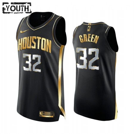 Dres Houston Rockets Jeff Green 32 2020-21 Crna Golden Edition Swingman - Dječji